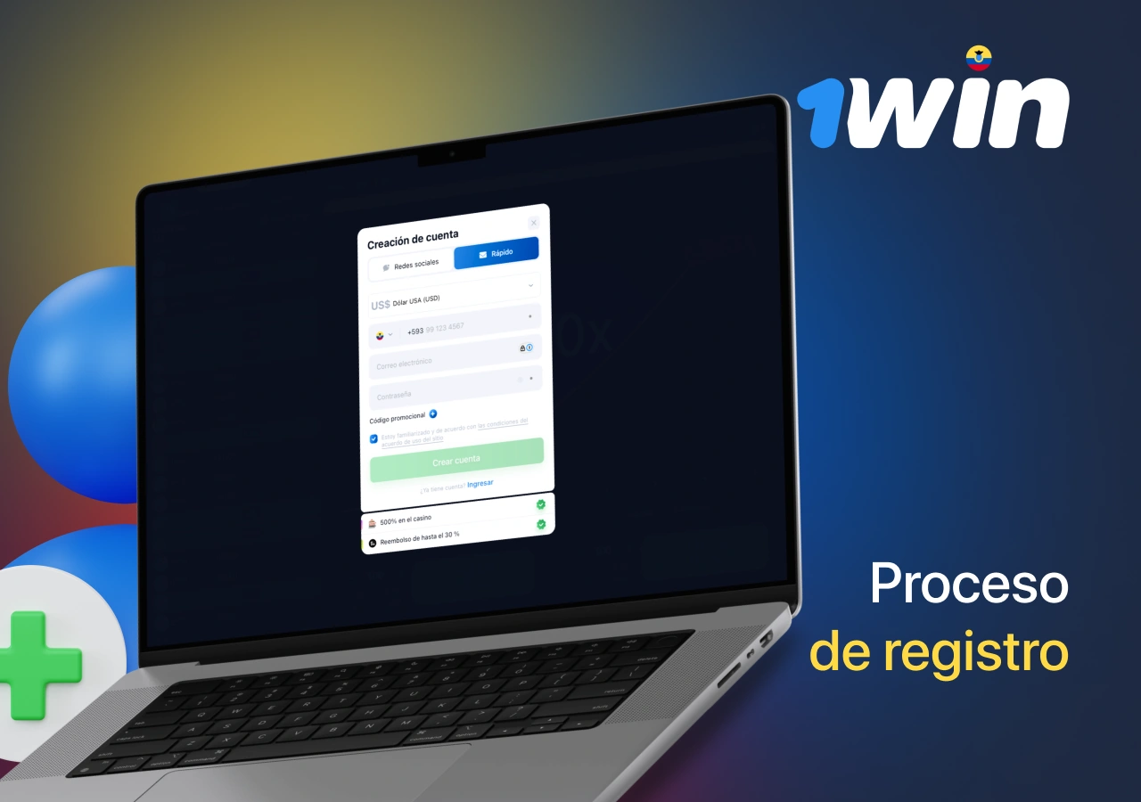 Crear una cuenta en la plataforma de casino 1Win