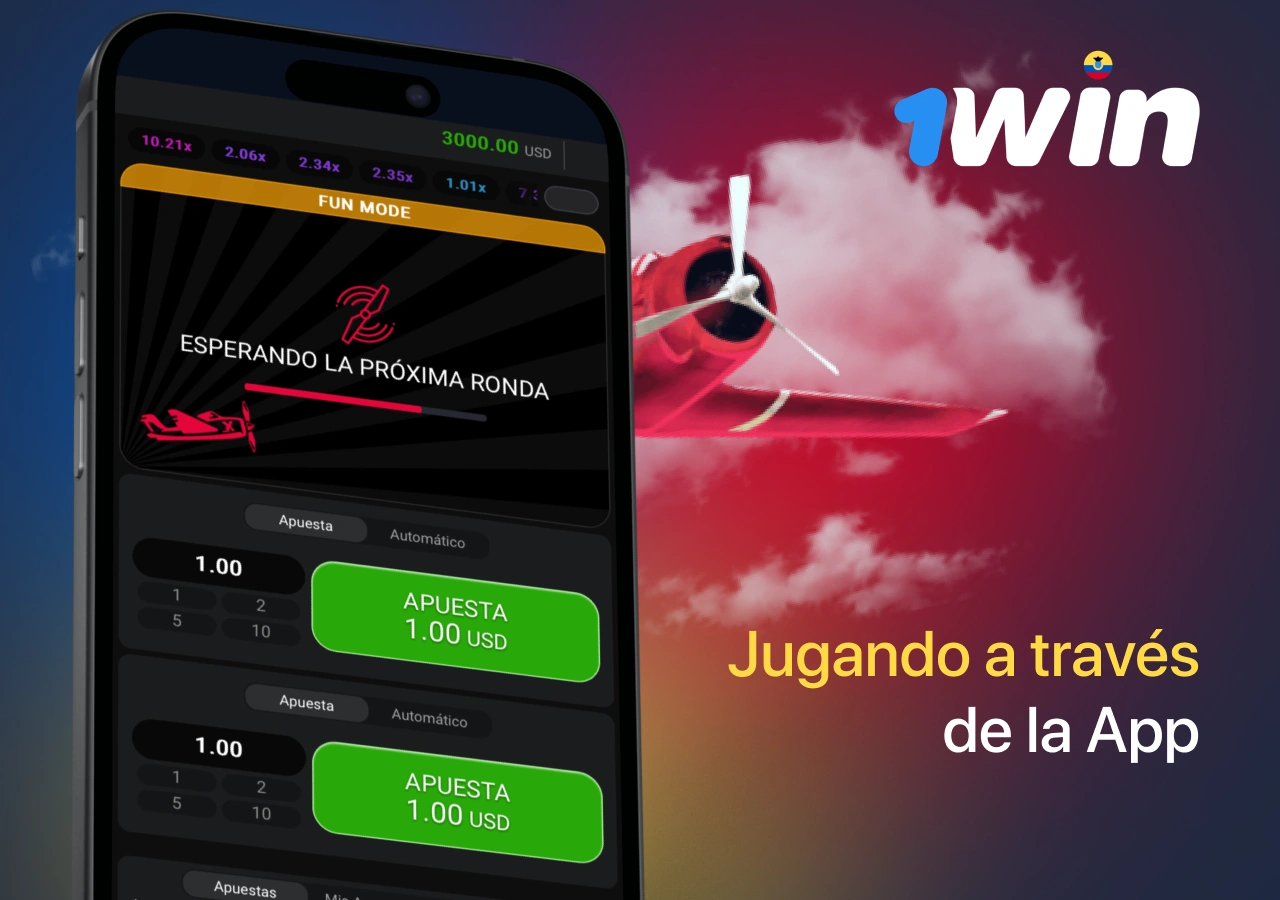 Jugar a Aviador en la aplicación móvil de la casa de apuestas