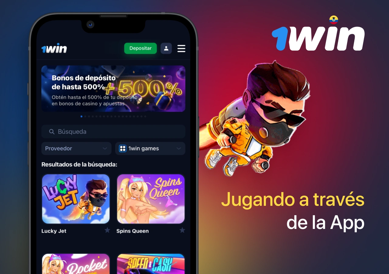 Juega a Lucky Jet en la aplicación móvil del casino